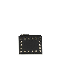 Valentino Garavani Black Calf Leather Bos Taurus Wallet