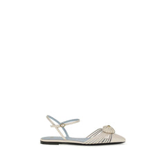 Valentino Garavani Beige Calf Leather Bos Taurus Sandals