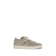 Kiton Beige Calf Leather Bos Taurus Low Top Sneakers