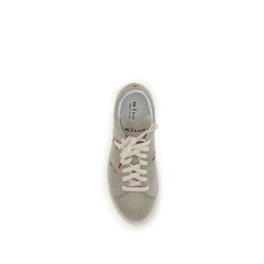 Kiton Beige Calf Leather Bos Taurus Low Top Sneakers