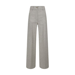 Forte_Forte Gray Viscose Casual Pants