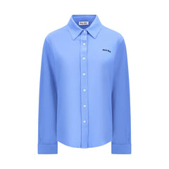 Miu Miu Blue Cotton Dress Shirt