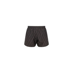 Fendi Gray Polyester Swim Shorts