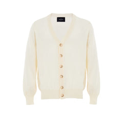 Gran Sasso White Wool Cardigan