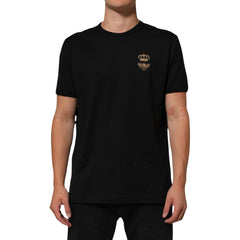 Dolce & Gabbana Black Crown Bee Cotton Short Sleeve T-shirt