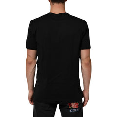 Dolce & Gabbana Black Crown Bee Cotton Short Sleeve T-shirt