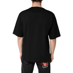 Dolce & Gabbana Black Cotton Crewneck Short Sleeve T-Shirt