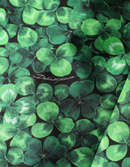 Dolce & Gabbana Green Clover Print Sleeveless A-Line  Dress