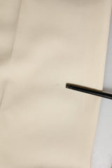 Dolce & Gabbana Ivory Wool Mid Waist Cropped Trouser Pants