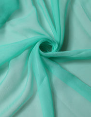 Dolce & Gabbana Light Green Silk Neck Wrap Foulard 131cm x 126.5cm Scarf
