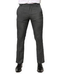 Daniele Alessandrini Gray Polyester Formal Dress Trouser Pants