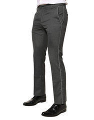 Daniele Alessandrini Gray Polyester Formal Dress Trouser Pants