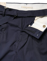 Briglia 1949 DarkBlue Wool Straight Formal Dress Trouser Pants