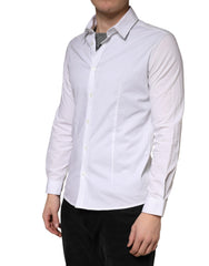Daniele Alessandrini White Long Sleeves Dress Men Shirt