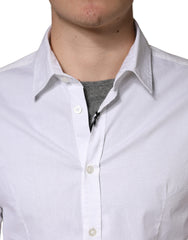 Daniele Alessandrini White Long Sleeves Dress Men Shirt