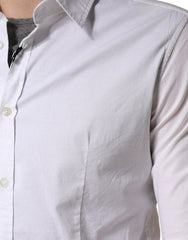 Daniele Alessandrini White Long Sleeves Dress Men Shirt