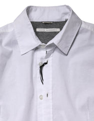 Daniele Alessandrini White Long Sleeves Dress Men Shirt