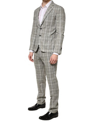 Domenico Tagliente Gray Single Breasted Formal 2 Piece Suit