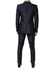 Dolce & Gabbana Dark Blue Double Breasted SICILIA 2 PC Suit