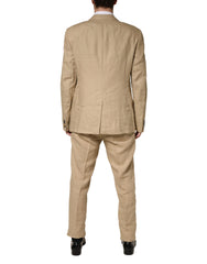 Dolce & Gabbana Beige TAORMINA Single Breasted Formal 2 Piece Suit
