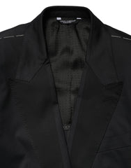 Dolce & Gabbana Black Cotton Single Breasted 2 Piece Suit