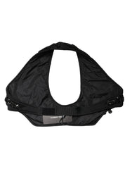 Dolce & Gabbana Black Crystal Embellished Crop Waistcoat One Size Vest