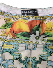Dolce & Gabbana Multicolor Sicily High Waist Bikini Bottom Swimwear