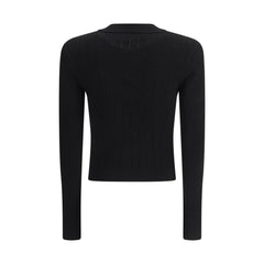 Balmain Black Viscose Cardigan