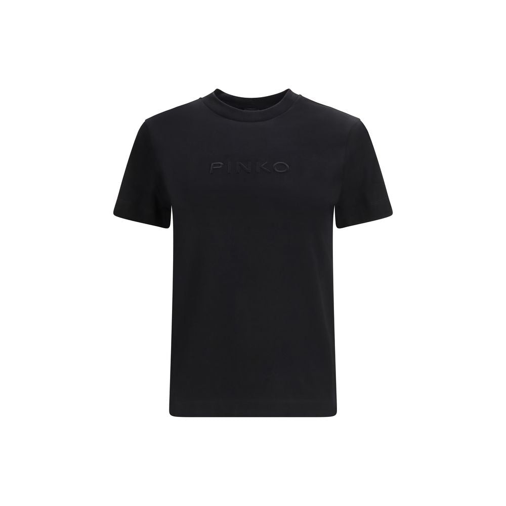 PINKO Black Cotton T-Shirt