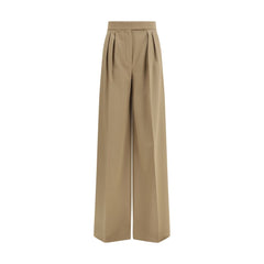 Max Mara Beige Fleece Wool Casual Pants