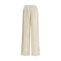 Loulou De Saison Beige Silk Casual Pants