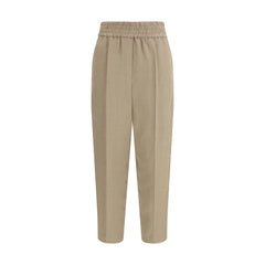 Brunello Cucinelli Beige Viscose Casual Pants