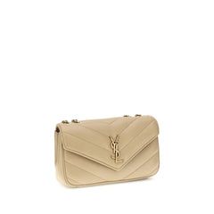 Saint Laurent Beige Lamb Ovis Aries Aries Shoulder Bag