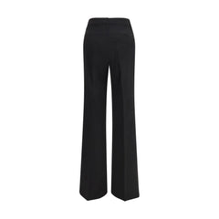 Max Mara Black Fleece Wool Flared Pants