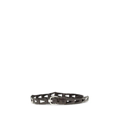 P.A.R.O.S.H. Black Calf Leather Bos Taurus Belt