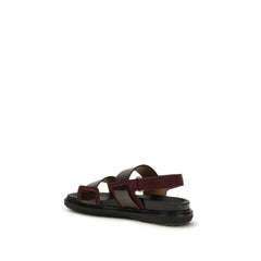 Marni Black Calf Leather Bos Taurus Strap-On Sandals