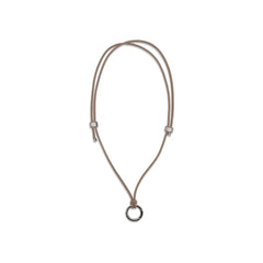 Brunello Cucinelli Black Calf Leather Bos Taurus Necklace