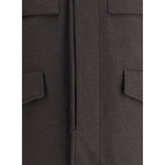MooRER Brown Fleece Wool Coat