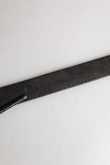 Dolce & Gabbana Men Black Classic Leather Metal Buckle Belt