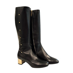 Borbonese Black Leather Women Boot