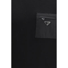 Prada Black Fleece Wool Sweatshirt