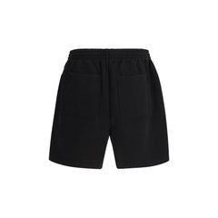 Represent Black Cotton Bermuda Shorts