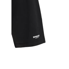 Represent Black Cotton Bermuda Shorts