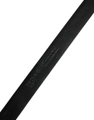 Dolce & Gabbana Men Black Exotic Leather Metal Buckle Belt