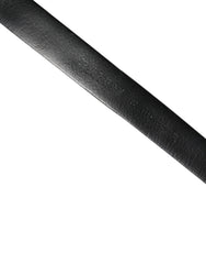 Dolce & Gabbana Men Black Calf Embellished Metal Buckle Belt