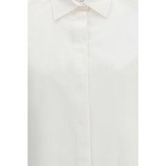 Max Mara White Cotton Dress Shirt