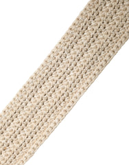 Ermanno Scervino Beige Woven Vintage Metal Buckle Waist Belt