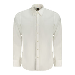 Hugo Boss White Cotton Men Shirt