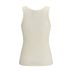 Forte_Forte Beige Wool Oves Aries Sleeveles T-Shirt