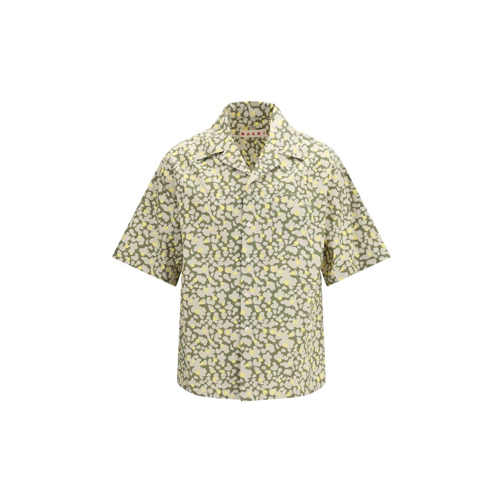 Marni Bicolor Cotton Pattern Shirt